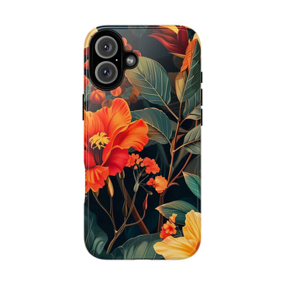 Tough Floral Phone Case | Tropical Vibe, Gift for Nature Lovers, Summer Beach Accessory, Floral Pattern, Trendy Phone Accessories