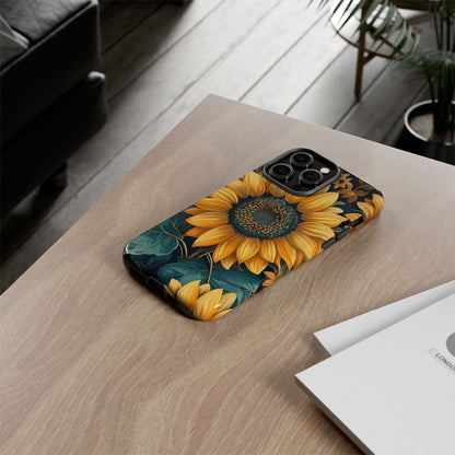 Sunflower Phone Case - Bright Floral Design, Stylish Tough Cover for Sunflower Lovers, Gift for Plant Enthusiasts, Mom Gift, Nature Lovers