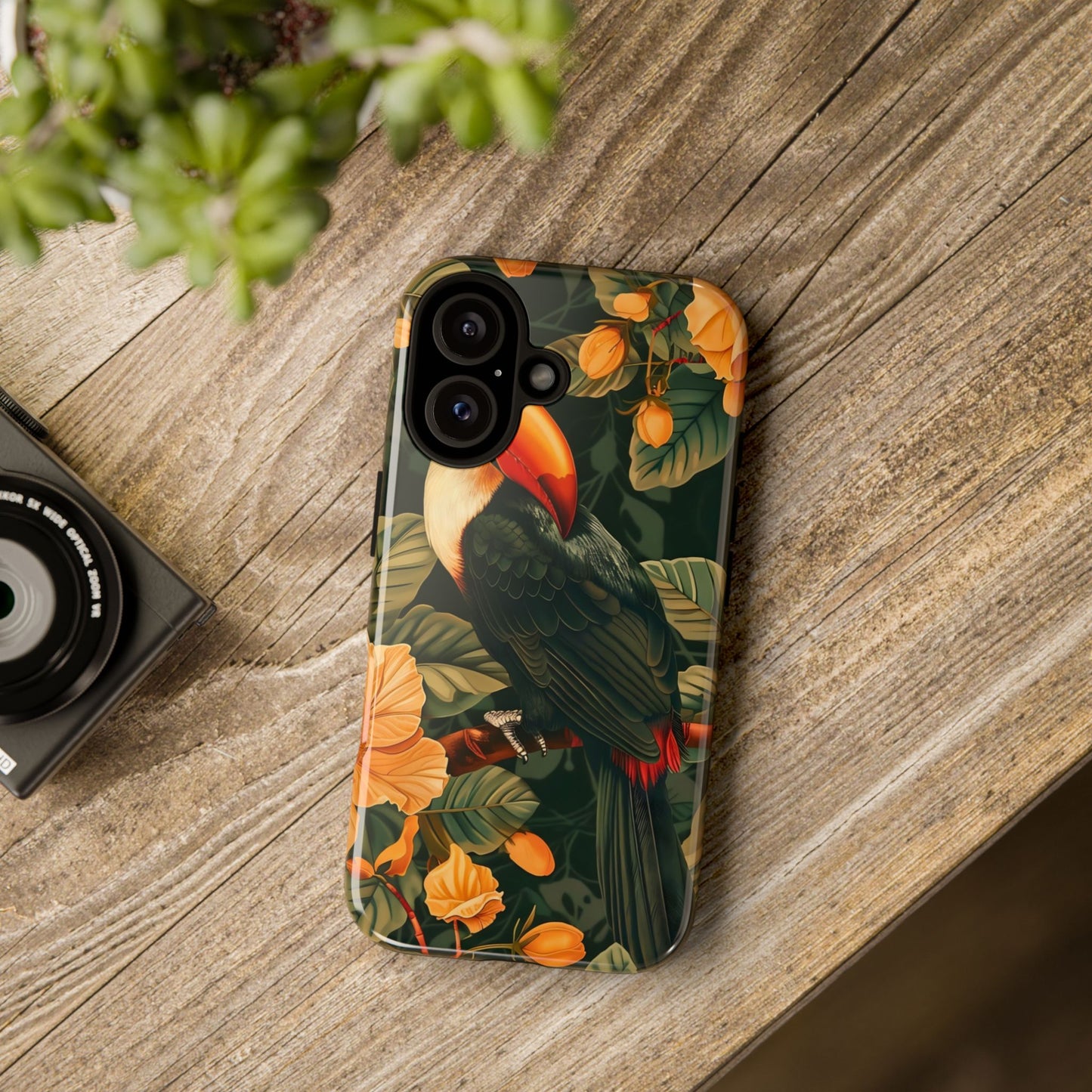 Tropical Toucan Phone Case, Exotic Bird Cover, Nature Lover Gift, Eco-Friendly Design, Customizable Tech Accessory