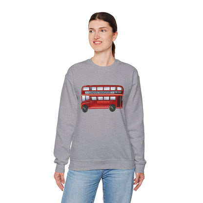 Unisex Heavy Blend™ Crewneck Sweatshirt - Hop On! The British Double-Decker Experience