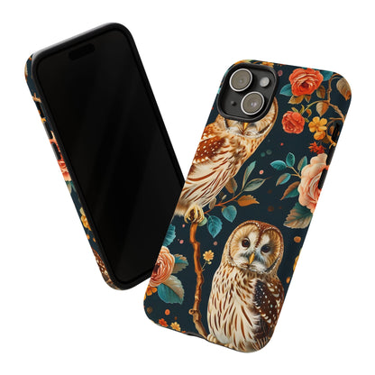 Owl Phone Case with Floral Design, Tough Phone Cover for Nature Lovers, Gift for Bird Enthusiasts, Stylish Protection for Smartphones, [...]