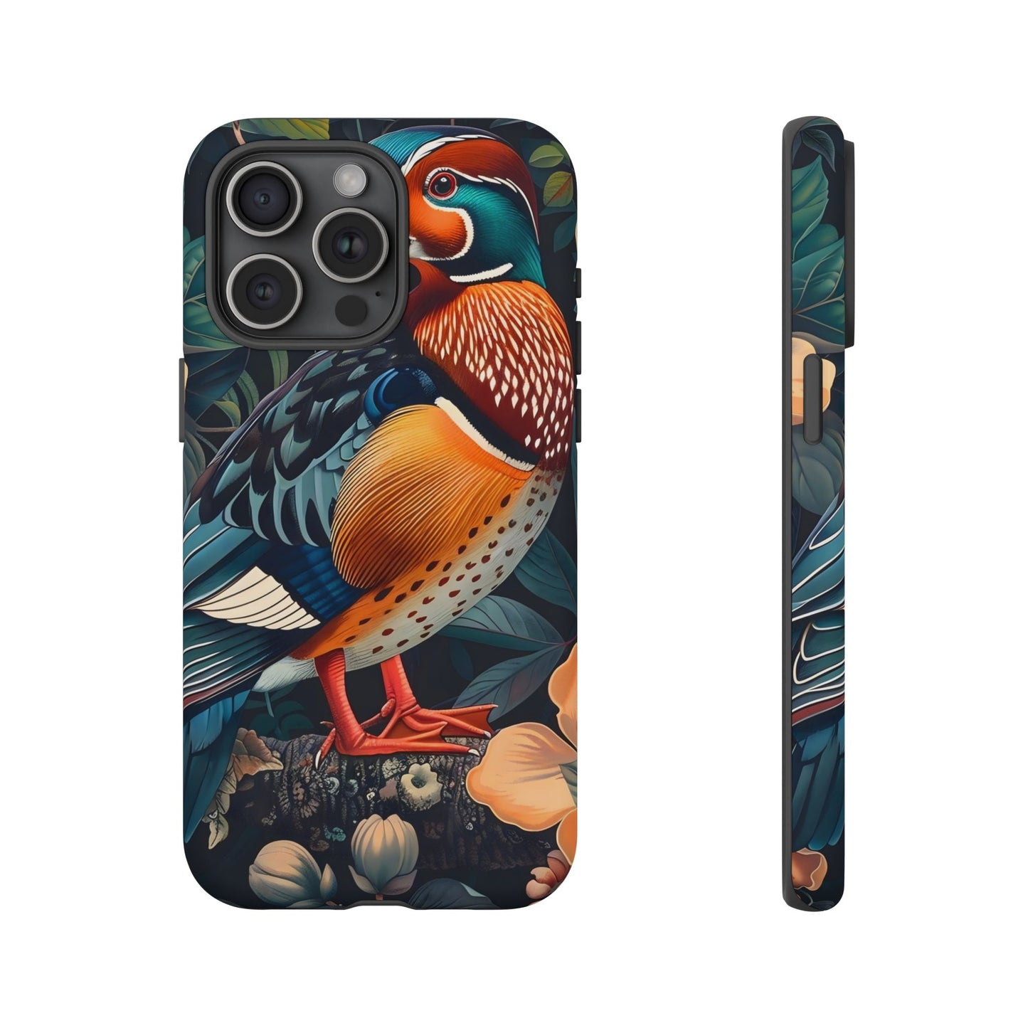 Vibrant Phone Case with Artistic Bird Design, Nature Lover Gift, Wildlife Enthusiast Accessory, Floral Tech Case, Unique Mobile Cover