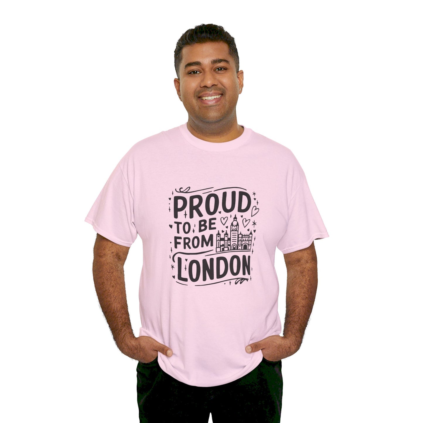 Proud to be from London Watercolor Art Collection Breathable Unisex Cotton T-Shirt