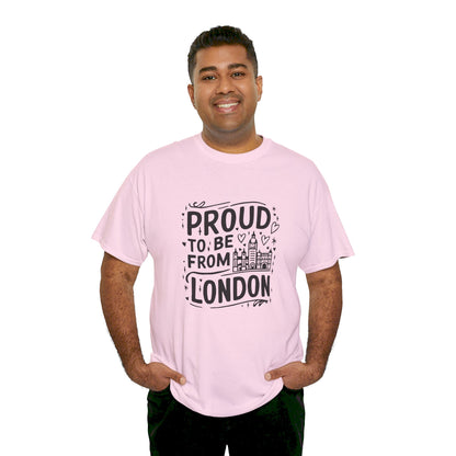 Proud to be from London Watercolor Art Collection Breathable Unisex Cotton T-Shirt