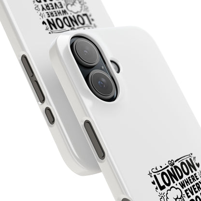 London Pub Slim Phone Case, Beer Lover Gift, Travel Accessory, Urban Style, Fun Design, Unique Phone Cover