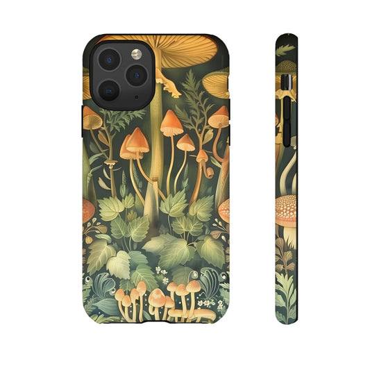 Mushroom Forest iPhone Case, Tough Cases for Nature Lovers, Vibrant Phone Accessories, Unique Gift for Him/Her, Eco-Friendly Style