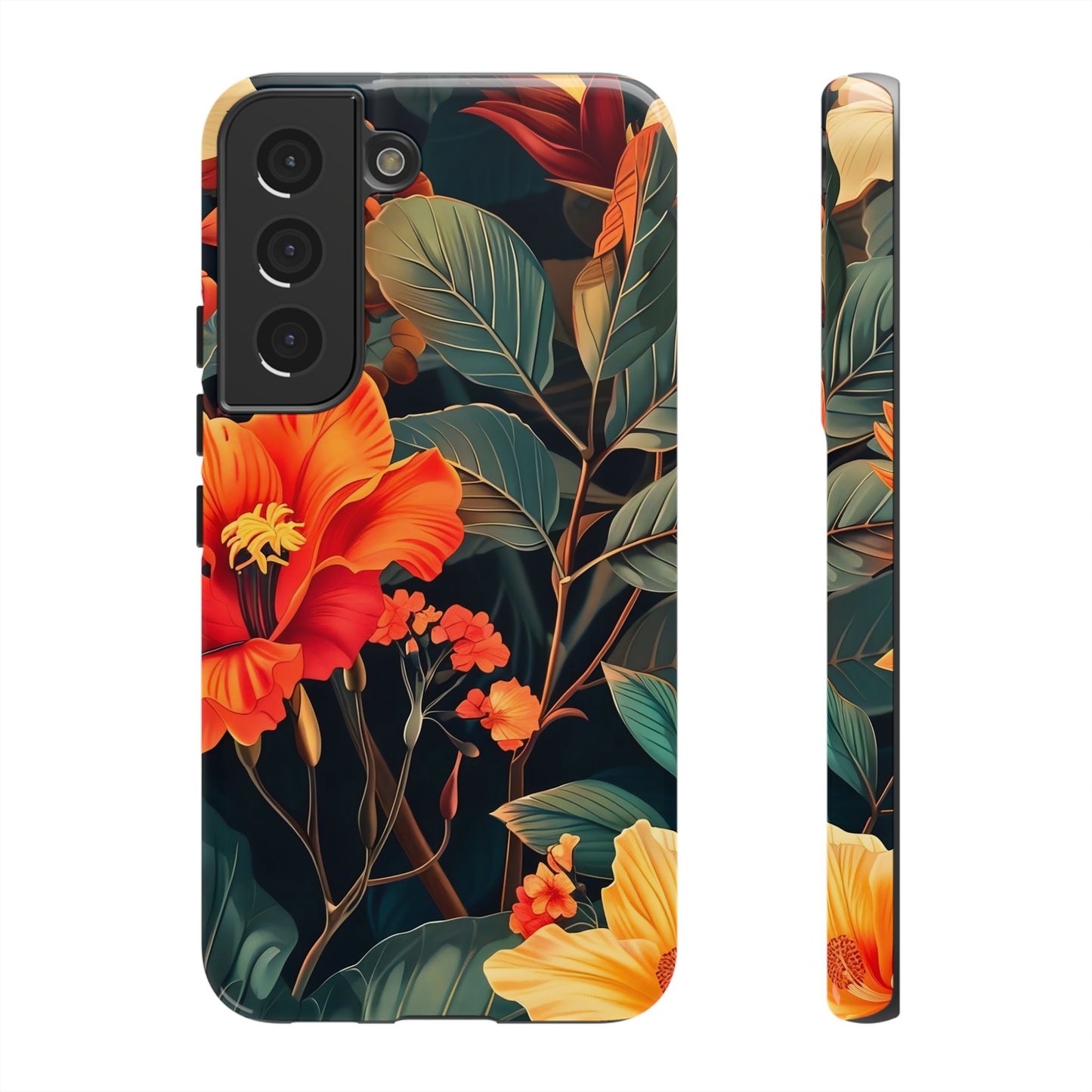 Tough Floral Phone Case | Tropical Vibe, Gift for Nature Lovers, Summer Beach Accessory, Floral Pattern, Trendy Phone Accessories