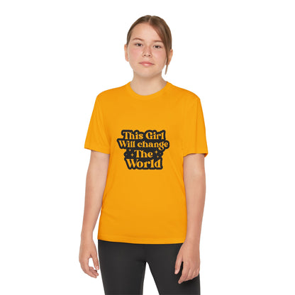 Empowering -Youth Tee: "This Girl Will Change The World"