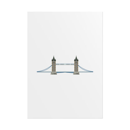 Tower Bridge Rolled Poster, London City Decor, Wall Art, Gift for Travelers, Home Aesthetic, UK Wall Art