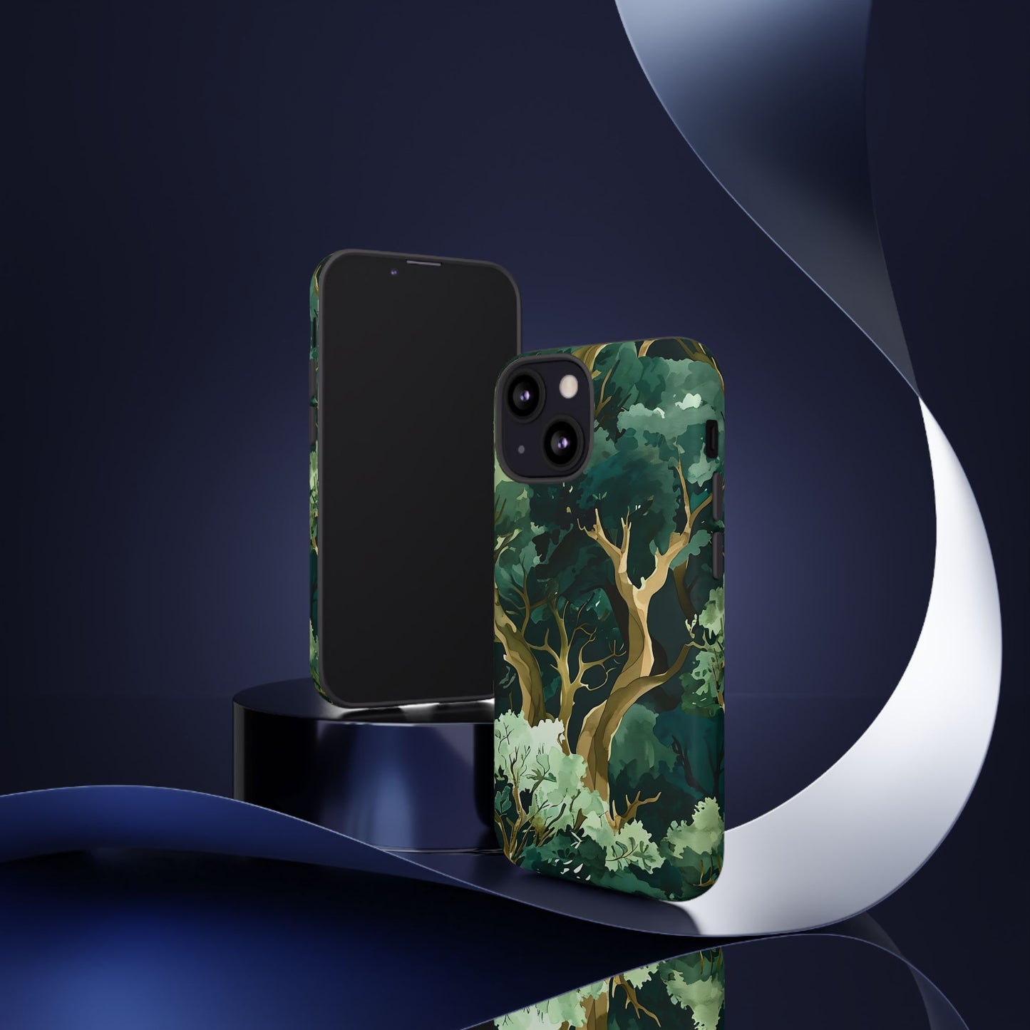 Forest Green Phone Case, Nature-Inspired Tough Cases, Eco-Friendly Gift, Outdoor Lover Accessory, Unique Phone Cover