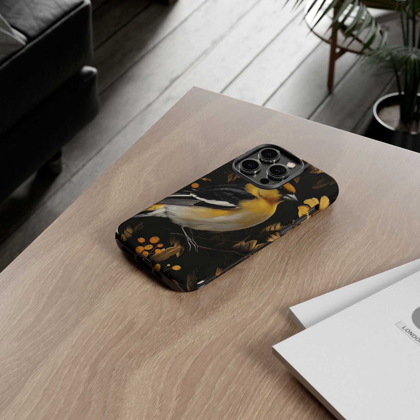 Elegant Bird Phone Case - Tough Cases, Phone Accessories, Wildlife Gifts, Nature Lover, Floral Design, Unique Cases
