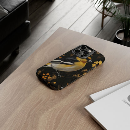 Elegant Bird Phone Case - Tough Cases, Phone Accessories, Wildlife Gifts, Nature Lover, Floral Design, Unique Cases