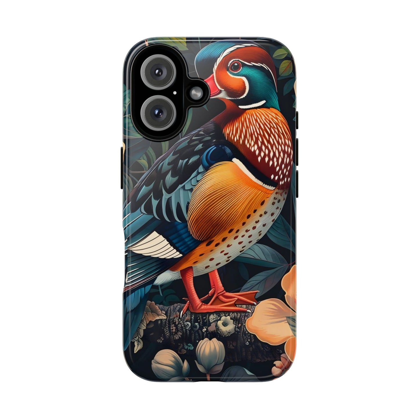 Vibrant Phone Case with Artistic Bird Design, Nature Lover Gift, Wildlife Enthusiast Accessory, Floral Tech Case, Unique Mobile Cover