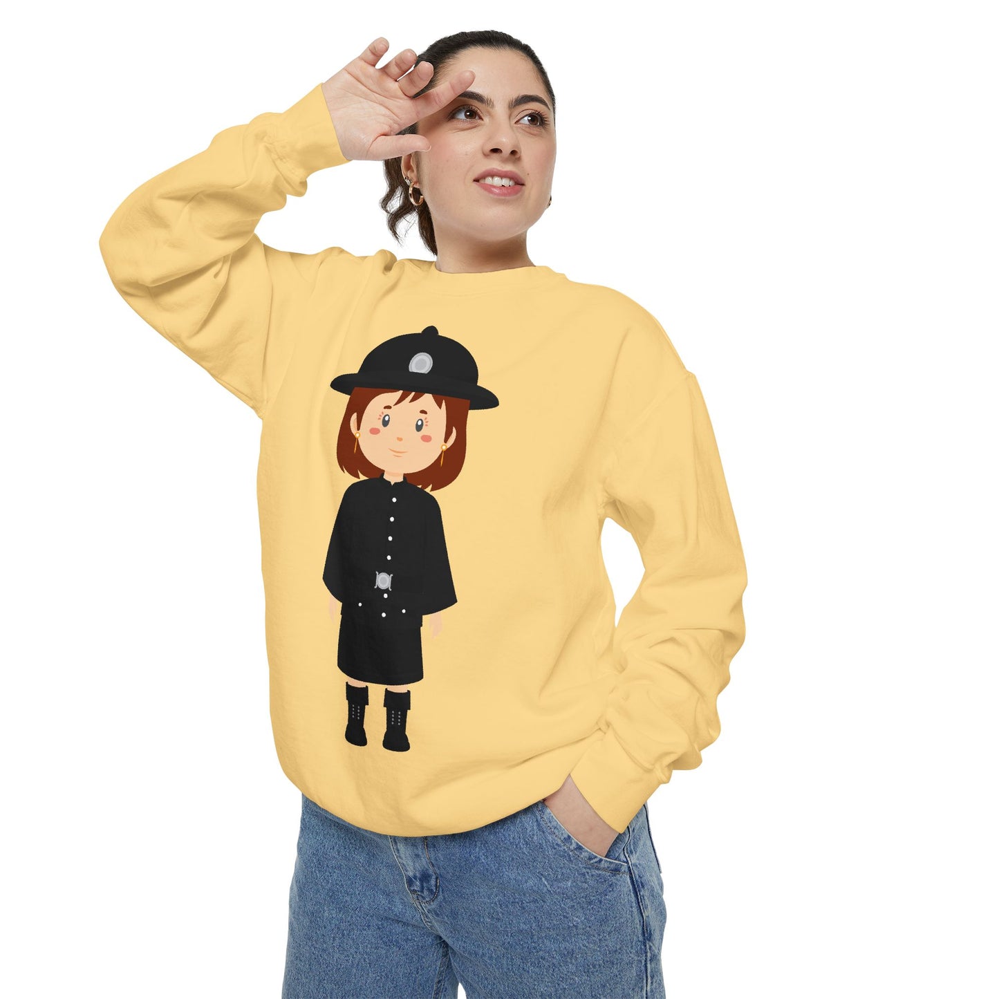 Unisex Garment-Dyed Sweatshirt - Echoes of Valor - Red Jacket at Bodmin Keep