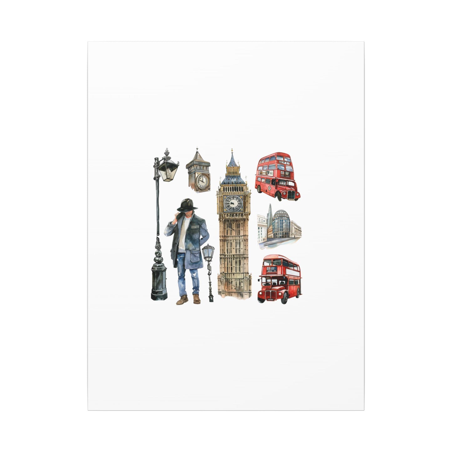 Canvas Art Print, London Skyline, Home Decor, Wall Art, Gift Idea, Travel Memories, Modern Wall Art