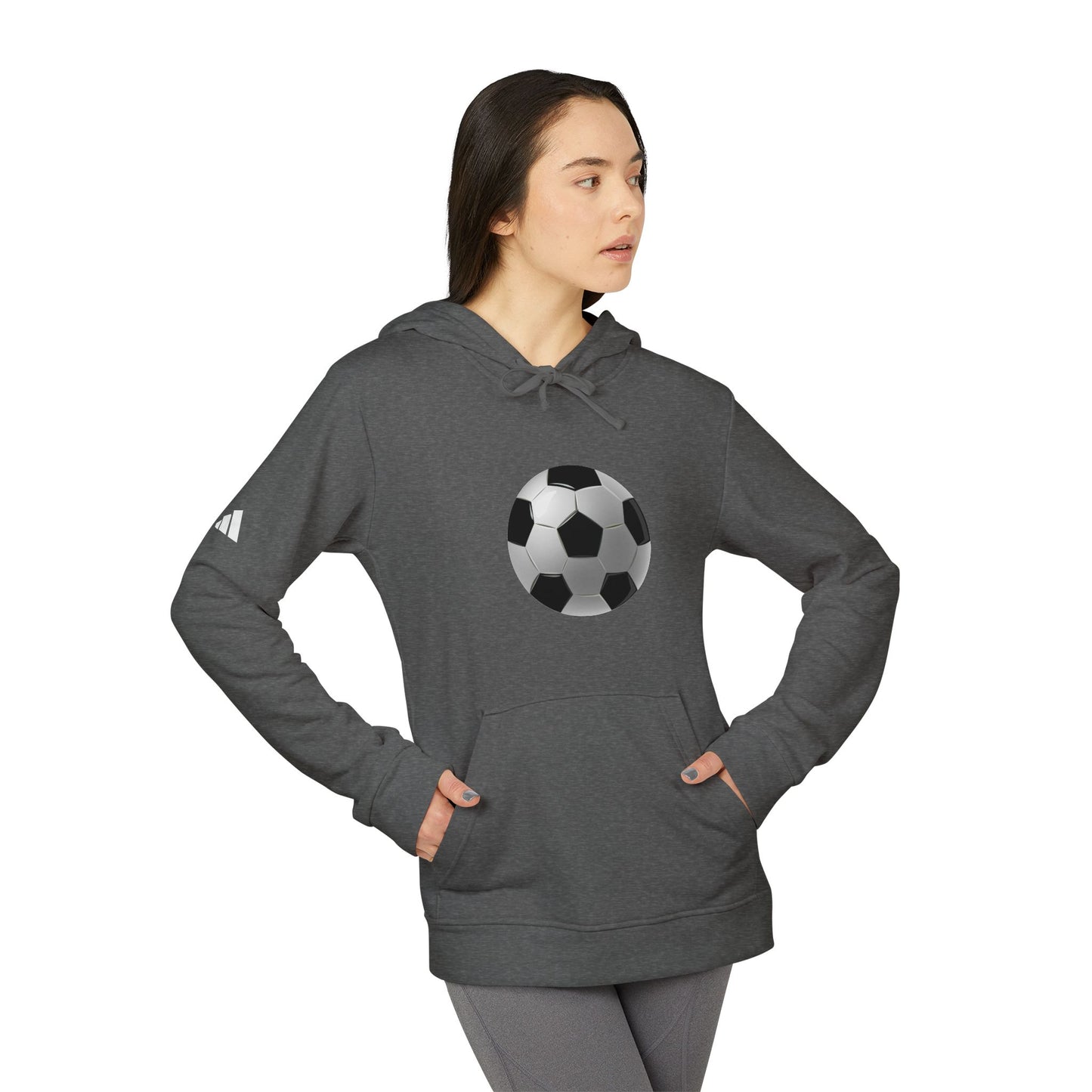 adidas Unisex Fleece Hoodie - Dynamic Football Design - Sports Passion and Energy