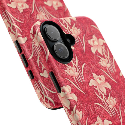 Floral Tough Phone Case - Durable, Stylish Accessory, Perfect Gift for Her, Floral Pattern, Customizable, Ideal for Daily Use