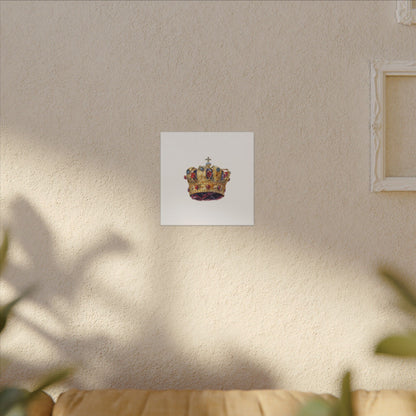 Crown Art Print, Royal Wall Decor, Matched for Home or Office, Gift for Art Lovers, Unique Royalty Artwork
