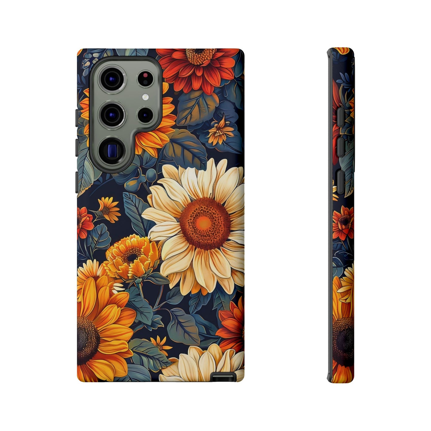Floral Tough Phone Case | Sunflower Design, iPhone Cover, Protective Case, Gifts for Her, Floral Phone Accessory