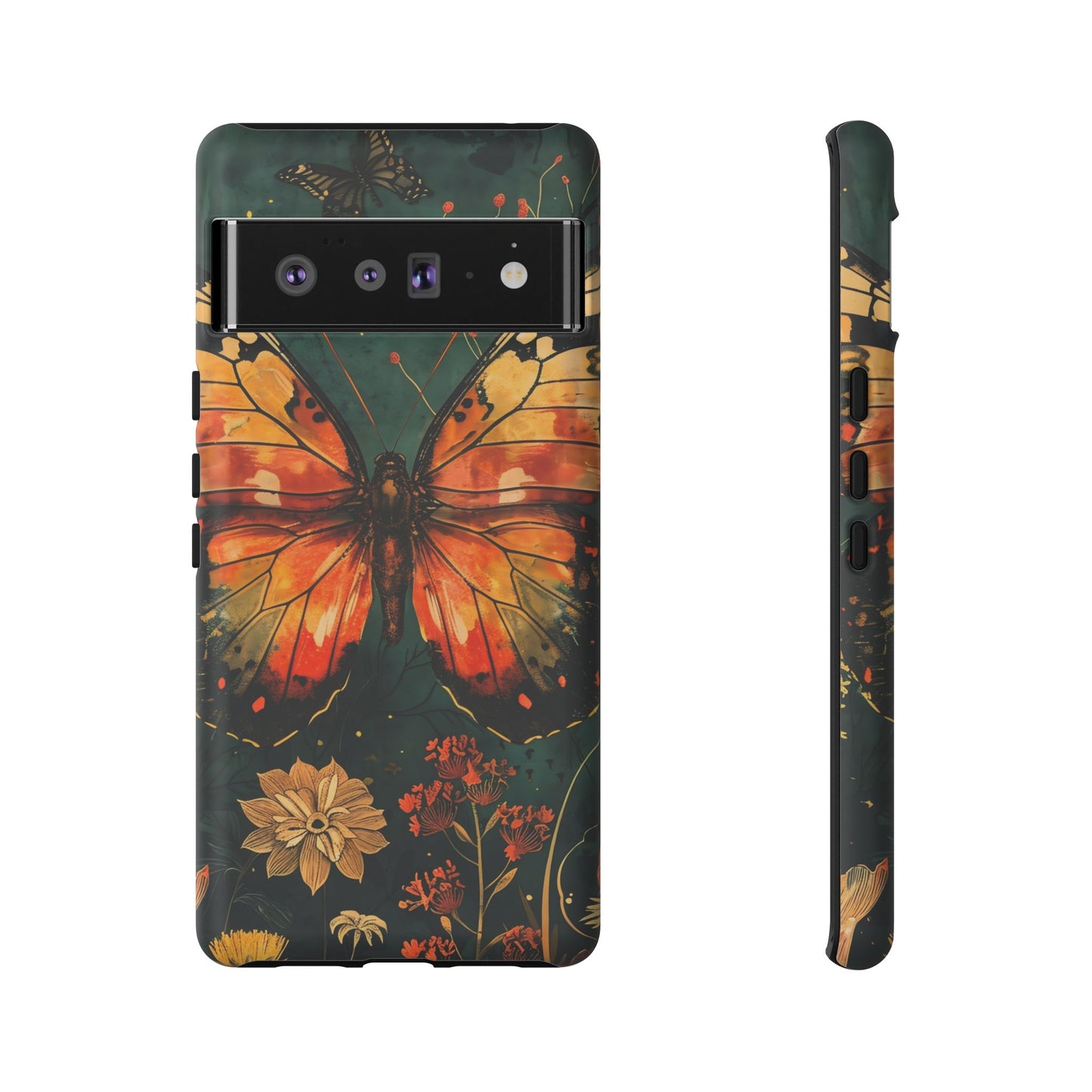 Butterfly Phone Case – Tough Cases for Nature Lovers, Floral Design, Butterfly Art, Unique Gift, Eco-Friendly Protection