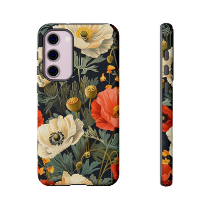 Floral Phone Case, Tough Cases with Botanical Design, Flower Protection Case, Gift for Nature Lovers, Eco-Friendly Mobile Cover