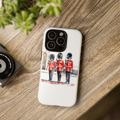 Phone Case with Royal Guard Design, Unique Cell Cover, London Souvenir, Tough Phone Case, Gift for Travelers, Stylish Street Photography