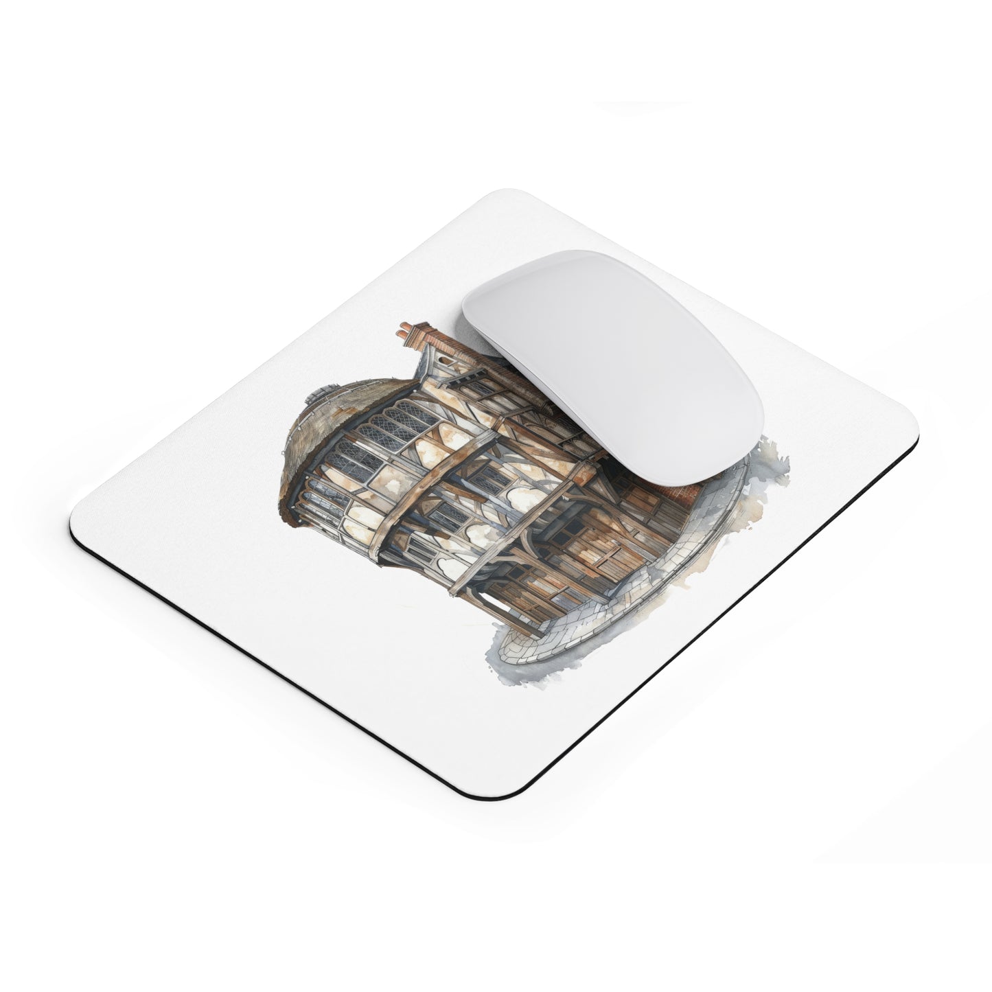 Charming Tudor House Mouse Pad | Functional Office Decor, Gift for Home Office, Gamer, Workstation Accessory, Unique Desk Gift