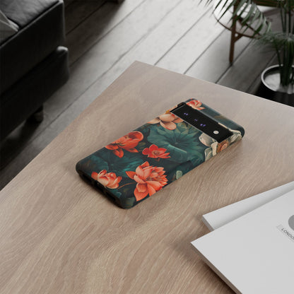 Flower Phone Case, Floral Phone Cover, Tough Case for Floral Lovers, Gift for Her, Stylish Tech Accessories