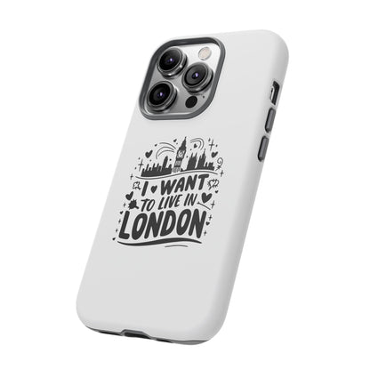 London-Themed Tough Phone Case - Chic & Stylish Protection