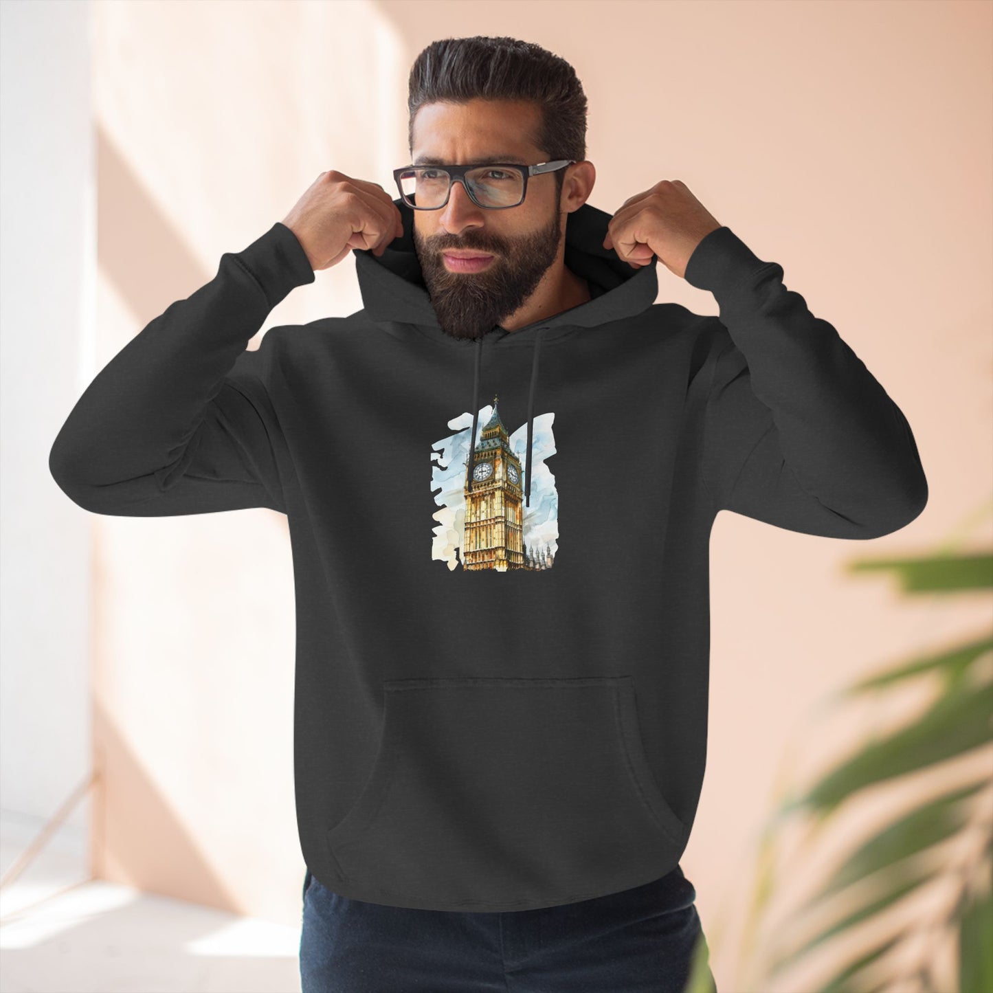 Three-Panel Fleece Hoodie - London’s Iconic Tower