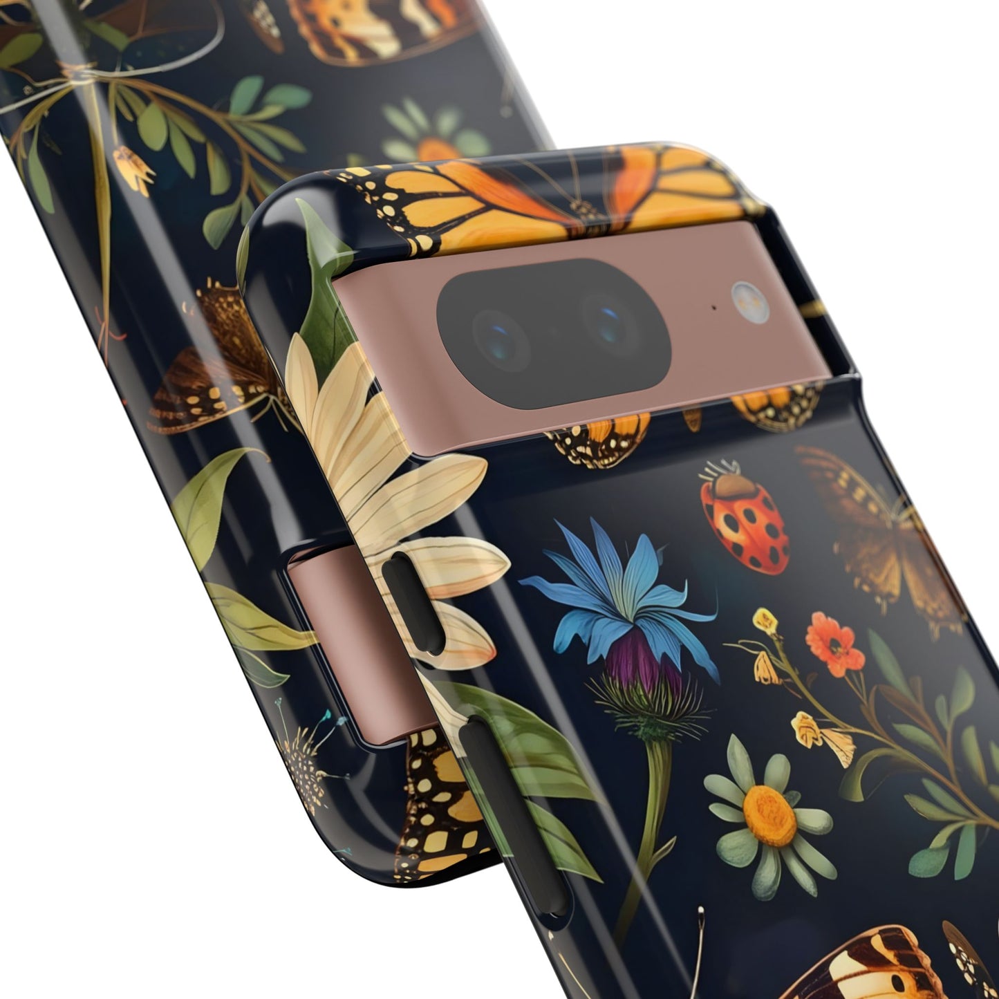Nature-Inspired Phone Case | Floral Butterfly Design, Tough Phone Cover, Gift for Nature Lovers, Cute Butterfly Case, Home Decor