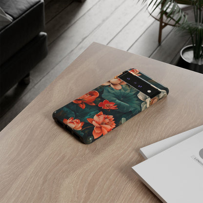 Flower Phone Case, Floral Phone Cover, Tough Case for Floral Lovers, Gift for Her, Stylish Tech Accessories