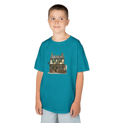 Kids Heavy Cotton™ Tee - Historic English Home Wall Art Design -  Fun & Comfortable Shirt for Young Explorers