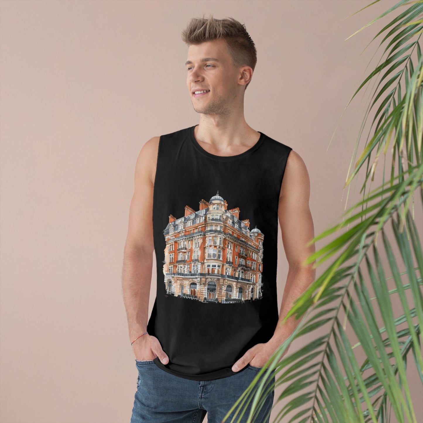 Unisex Barnard Tank - British Vintage Building - Architectural Charm and Classic Appeal