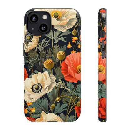 Floral Phone Case, Tough Cases with Botanical Design, Flower Protection Case, Gift for Nature Lovers, Eco-Friendly Mobile Cover