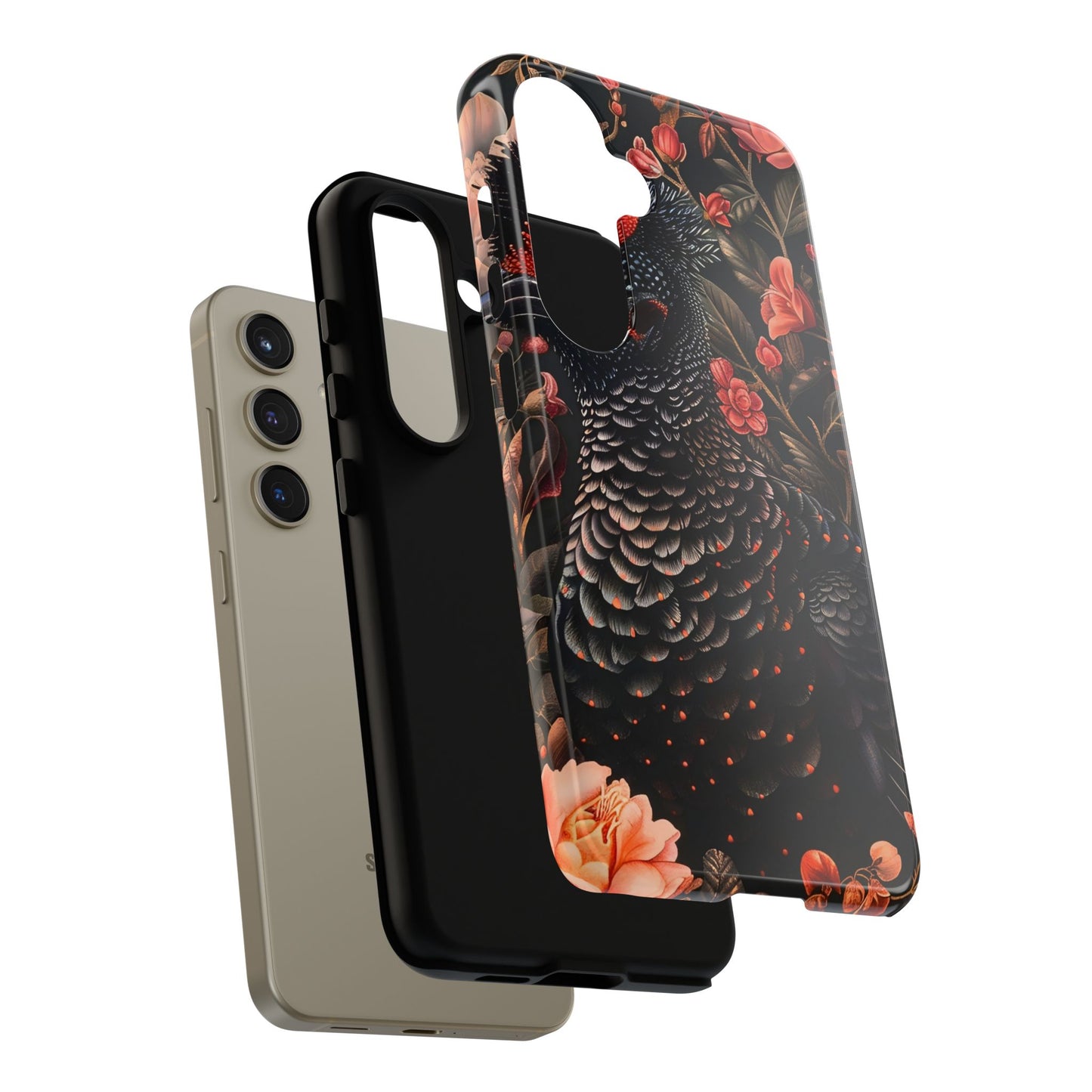 Tough Cases: Floral Design Phone Case, Stylish Protection for Your Phone, Unique Gift for Bird Lovers, Vibrant Floral Art, [...]