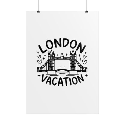 London Vacation Rolled Poster - Travel Decor for Home, Wall Art Print, Gift for Travelers, London Artwork, Holiday Gift Idea