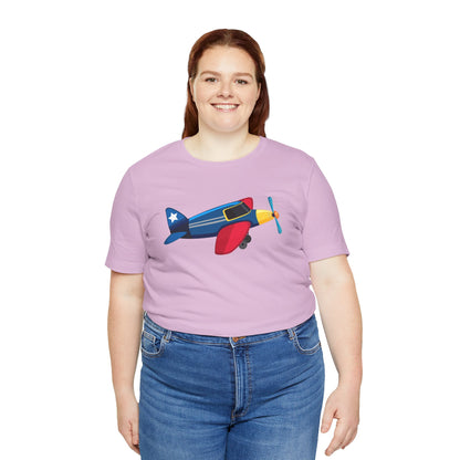 Unisex Jersey Short Sleeve Tee - Vintage Airplane Illustration - Retro Aviation Design