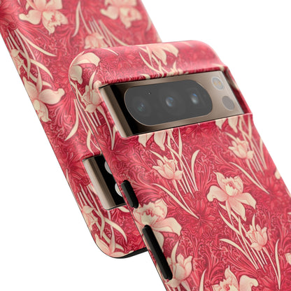 Floral Tough Phone Case - Durable, Stylish Accessory, Perfect Gift for Her, Floral Pattern, Customizable, Ideal for Daily Use