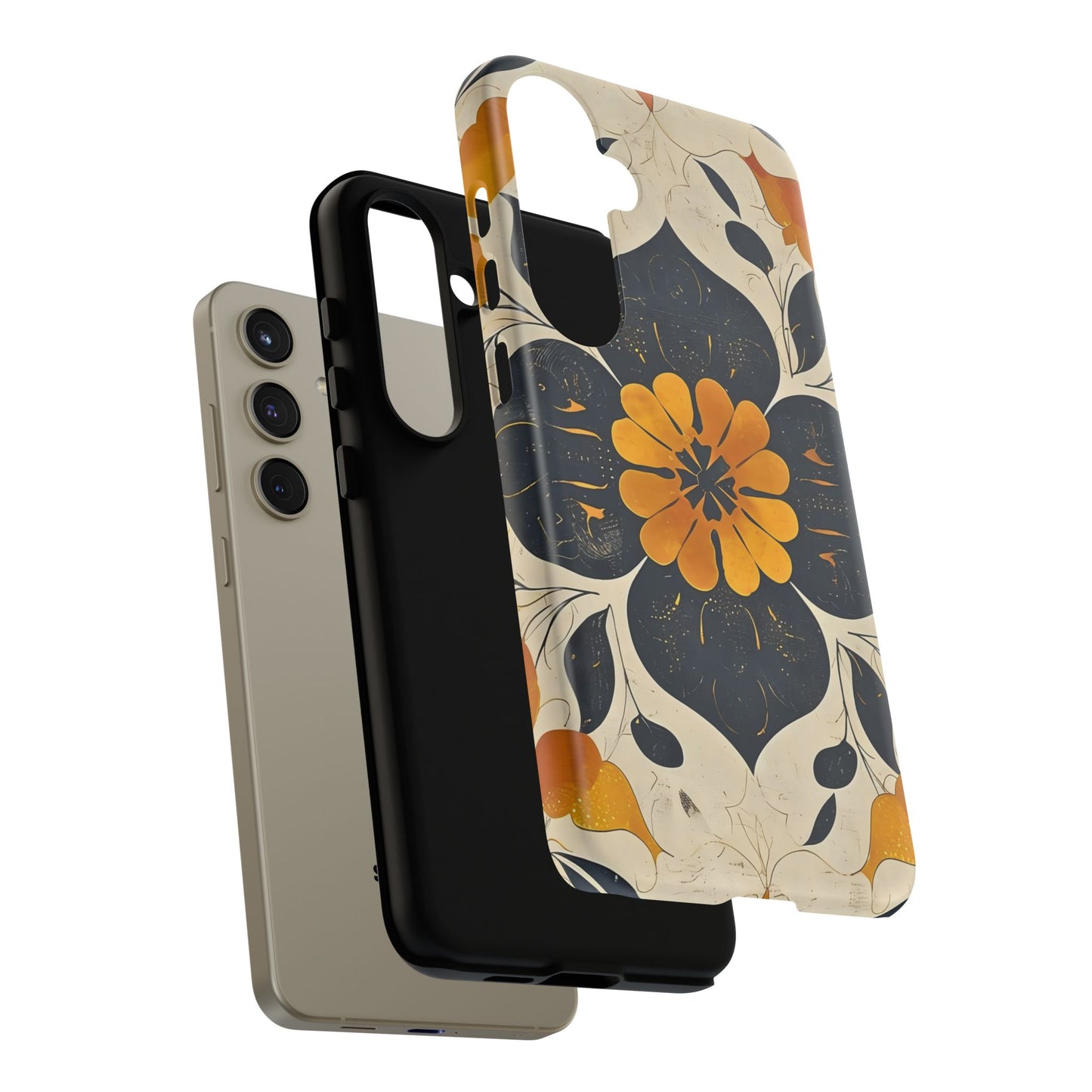 Floral Phone Case - Tough Cases, Botanical iPhone Cover, Vintage Flower Design, Durable Smartphone Protection, Unique Gift Idea