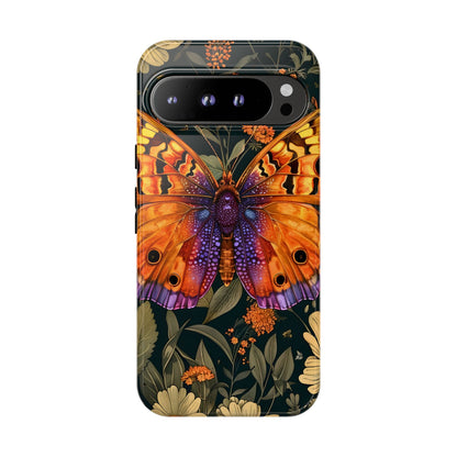 Butterfly Phone Case, Tough Cases for Nature Lovers, Vibrant Floral Design, Gift for Her, Cute Phone Accessories, Butterfly Artwork