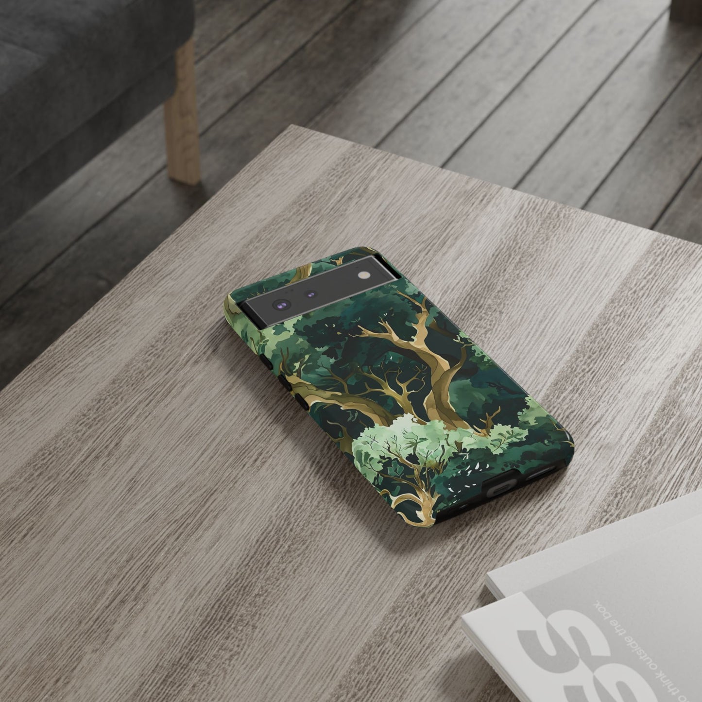 Forest Green Phone Case, Nature-Inspired Tough Cases, Eco-Friendly Gift, Outdoor Lover Accessory, Unique Phone Cover