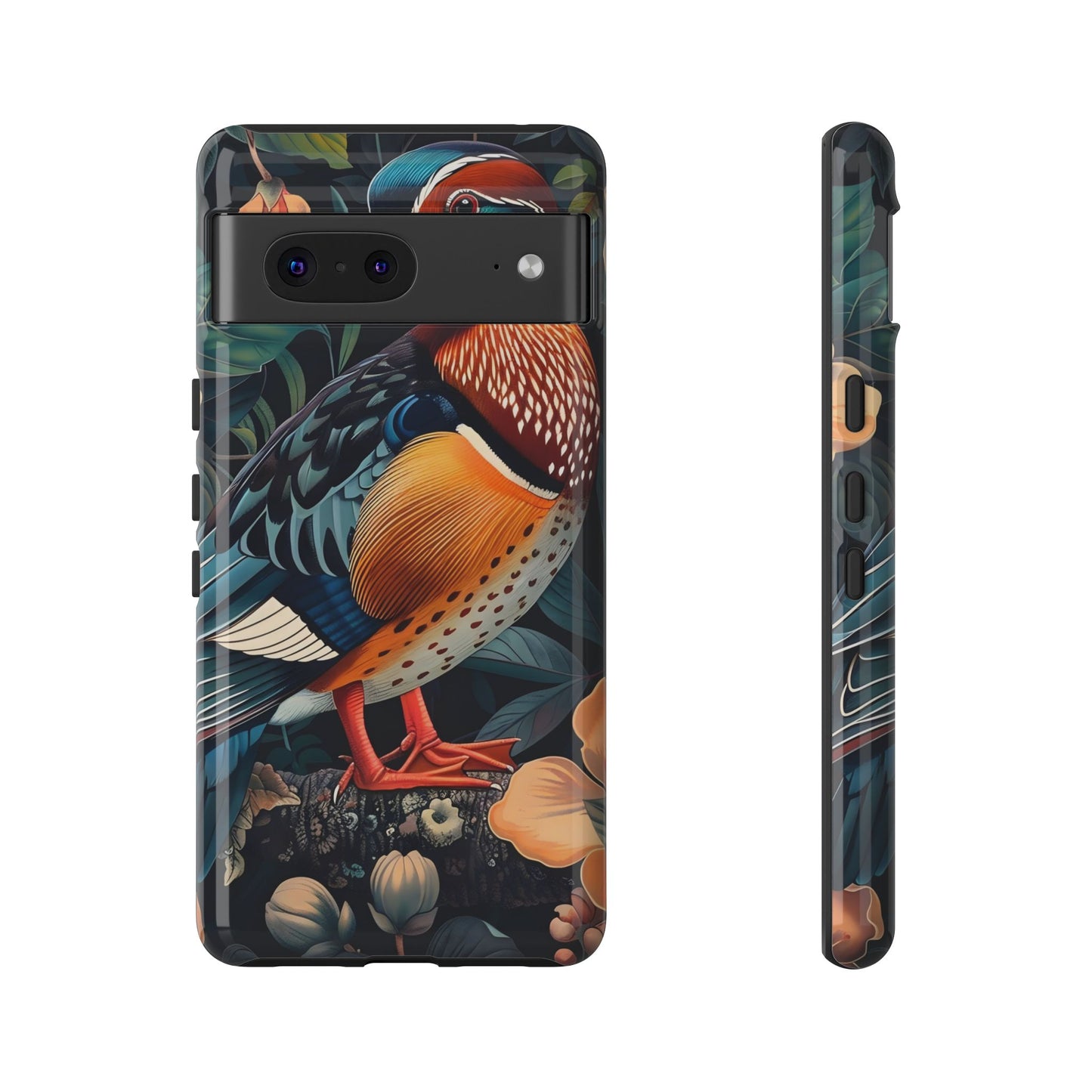 Vibrant Phone Case with Artistic Bird Design, Nature Lover Gift, Wildlife Enthusiast Accessory, Floral Tech Case, Unique Mobile Cover