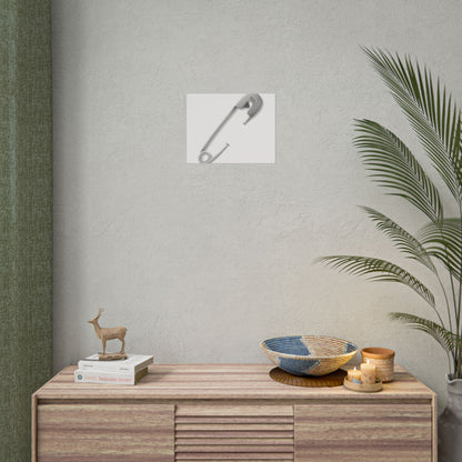 Minimalist Safety Pin Wall Art, Modern Decor, Unique Gift, Home Aesthetic, Art Print, Rolled Poster, Contemporary Interior Design