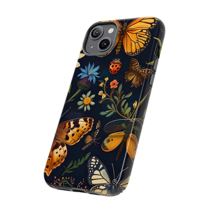 Nature-Inspired Phone Case | Floral Butterfly Design, Tough Phone Cover, Gift for Nature Lovers, Cute Butterfly Case, Home Decor