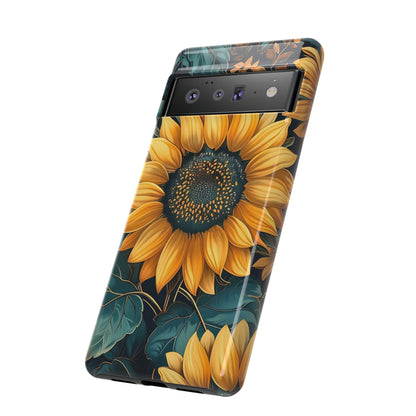 Sunflower Phone Case - Bright Floral Design, Stylish Tough Cover for Sunflower Lovers, Gift for Plant Enthusiasts, Mom Gift, Nature Lovers