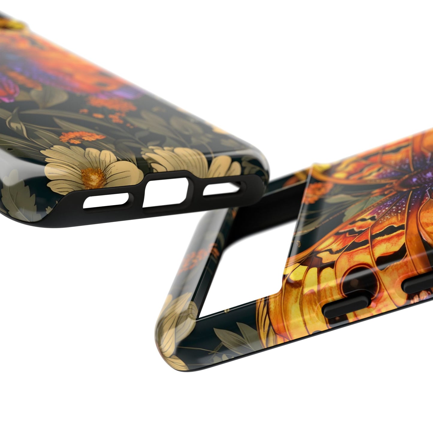 Butterfly Phone Case, Tough Cases for Nature Lovers, Vibrant Floral Design, Gift for Her, Cute Phone Accessories, Butterfly Artwork