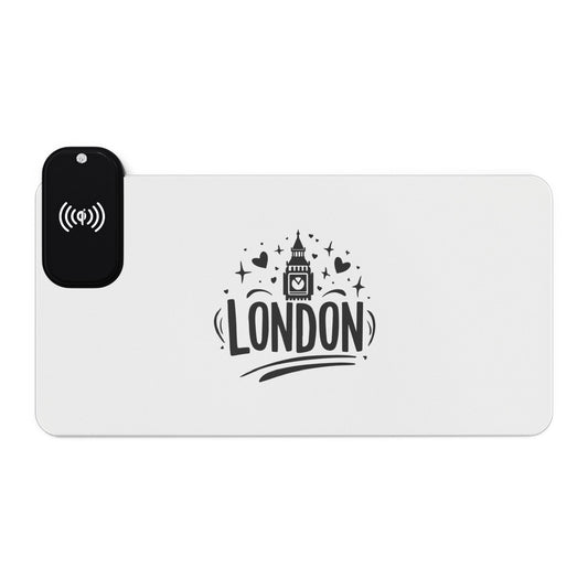 Beautiful London - LED Gaming Mouse Pad, Wireless Charging