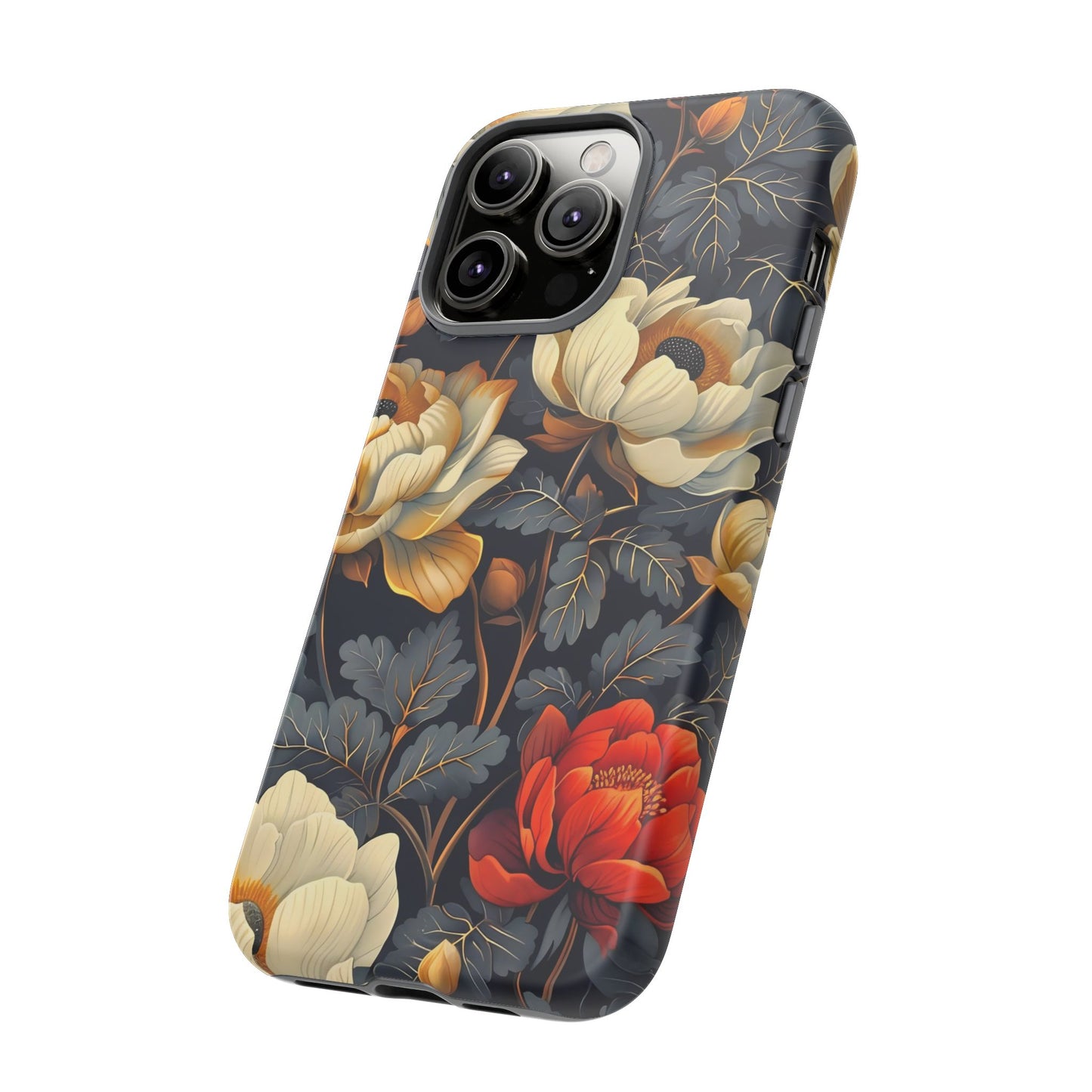 Floral Phone Case - Tough Cases, Stylish Mobile Cover, Flower Design, Holiday Gift, Trendy Accessory, Eco-Friendly Case