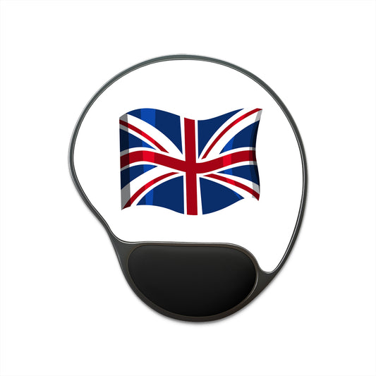 UK Flag Wrist Rest Mouse Pad, Office Decor, Gamer Gift, Workstation Accessory, British Pride
